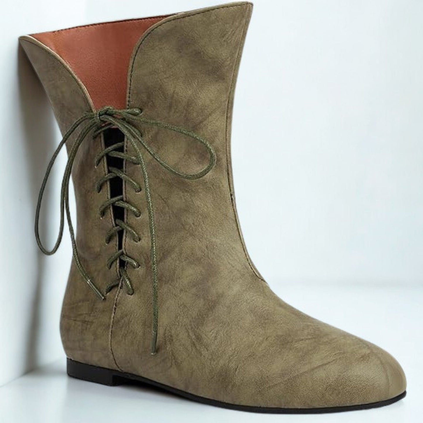 Vintage Flats Short Lace Up Boots