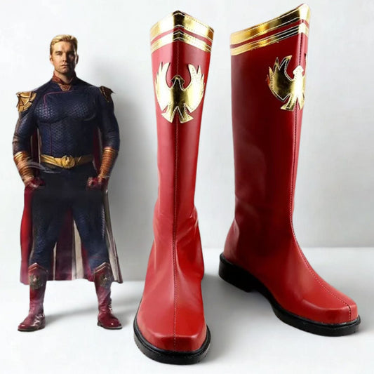 The Boys Homelander Red Cosplay Boots
