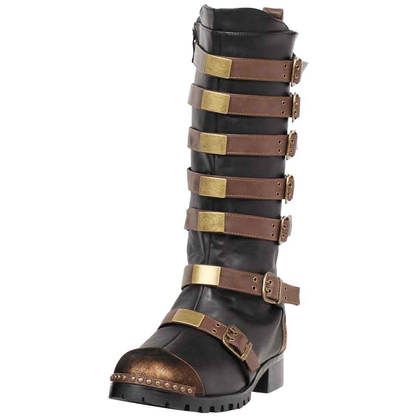noirtide Custom-Made Buckled Steampunk Boots