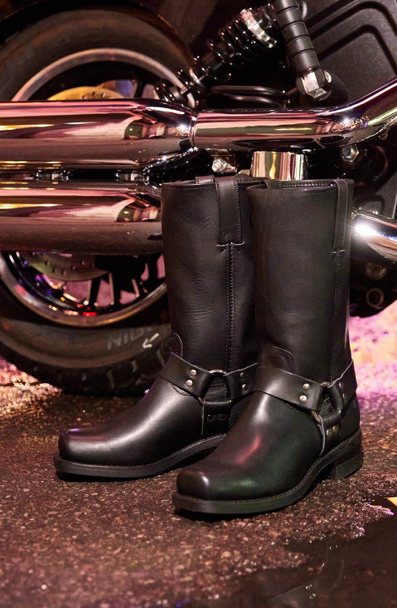 noirtide Custom-Made Claf Leather Ankle High Biker Boots