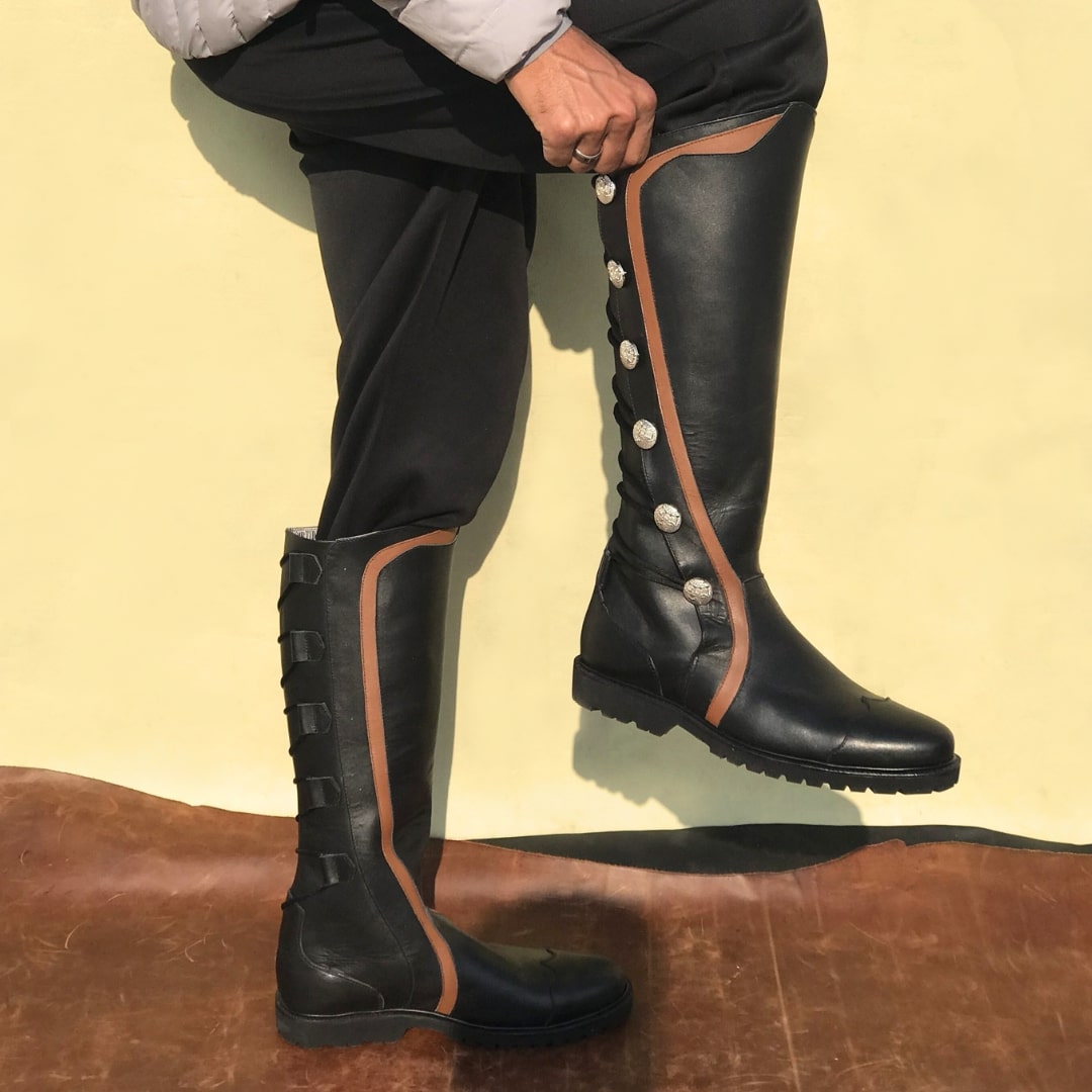 noirtide Custom-Made Knee High Custom Renaissance Boots