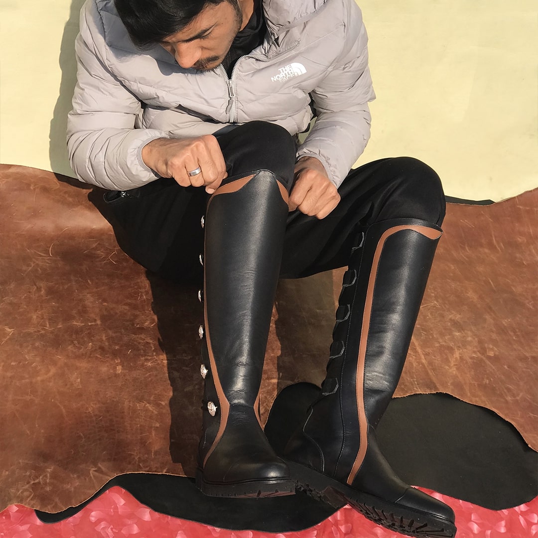 noirtide Custom-Made Knee High Custom Renaissance Boots