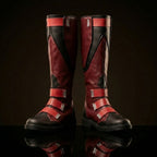 Personaliza las botas negras de cosplay del Capitán América