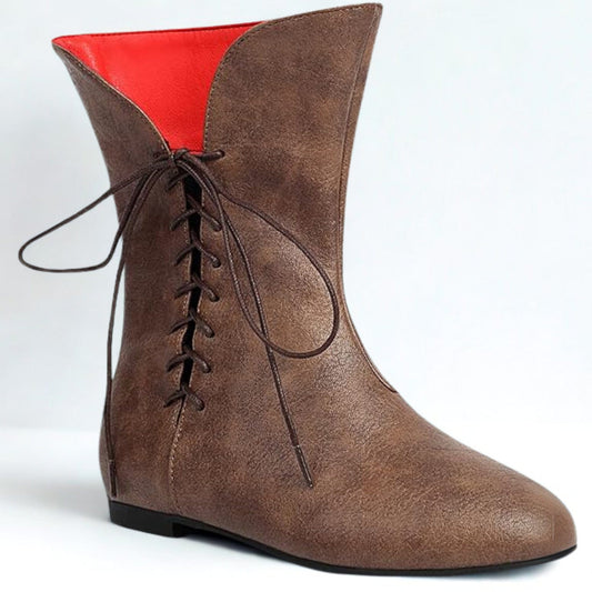 Vintage Flats Short Lace Up Boots