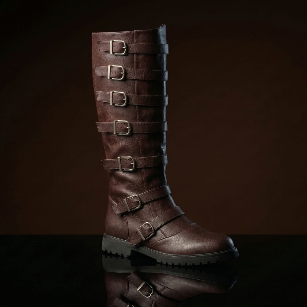 Customize Multi-Buckle Knee High Renaissance Boots