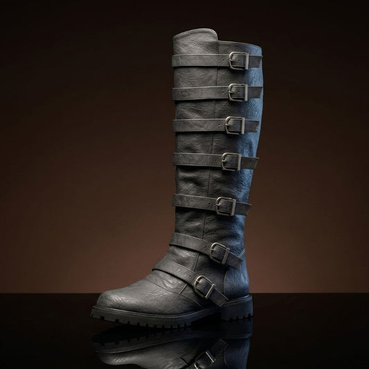 Customize Multi-Buckle Knee High Renaissance Boots
