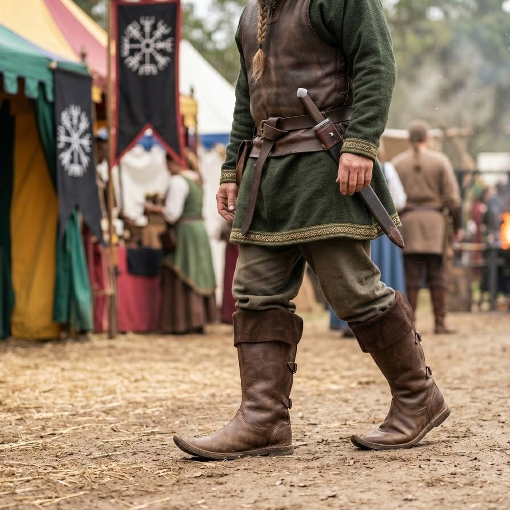 Customize Men's Lace Up Viking custom Boots, Medieval High Boots