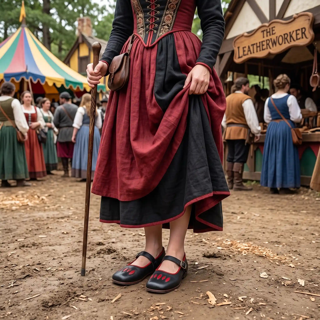 The Van Orley Flat — Renaissance Slashed Toe Shoes