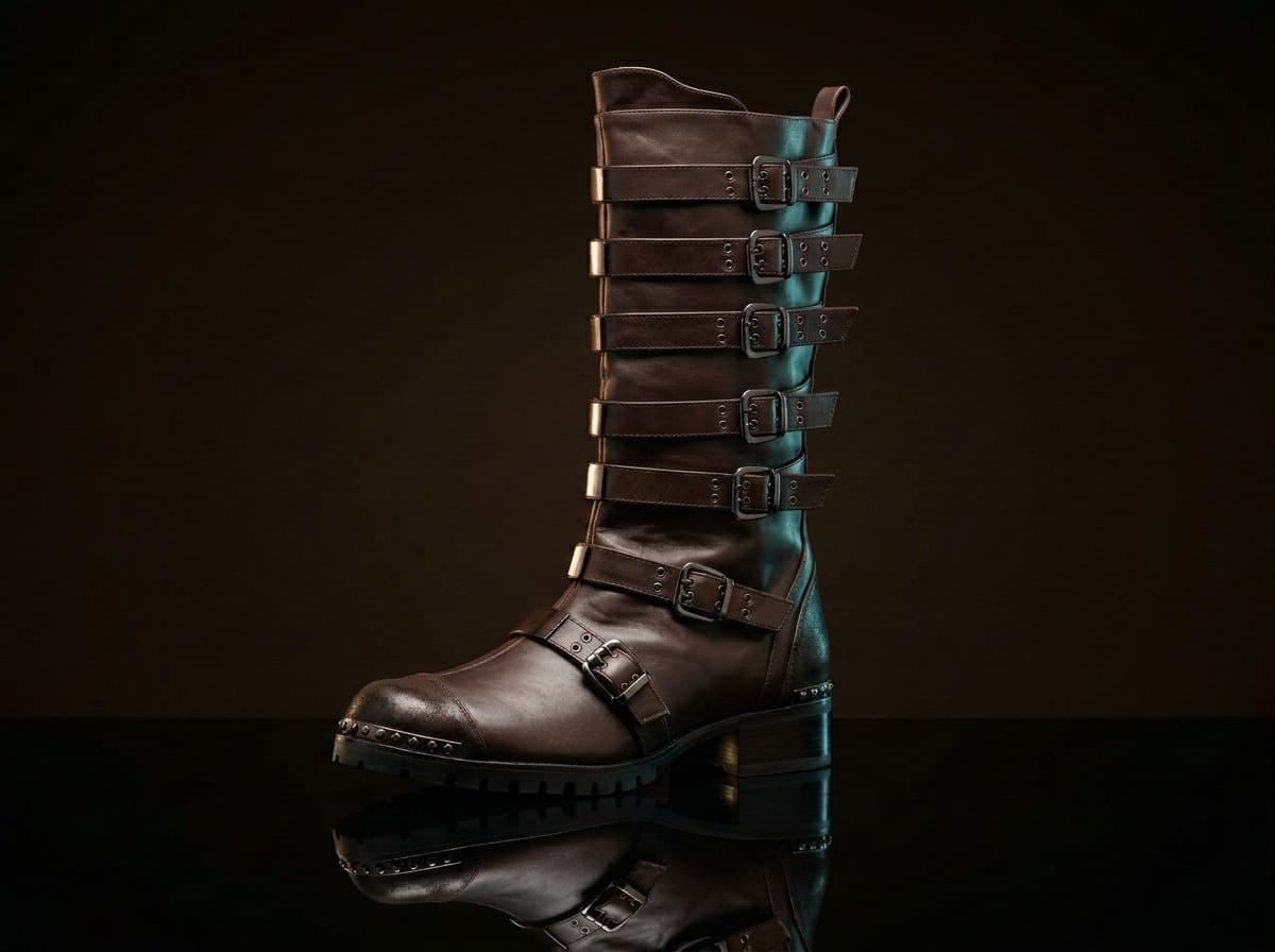 Customize Multiple Buckle Steampunk Boots