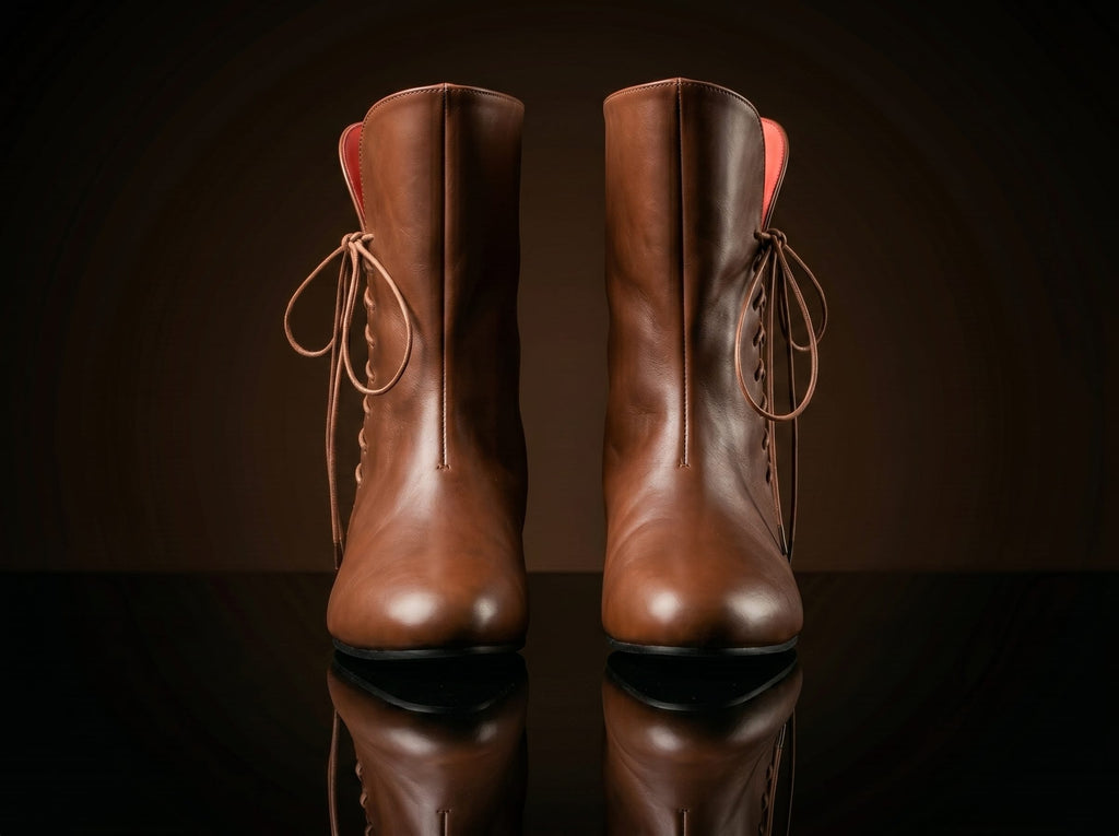 Customize Vintage Flats Short Lace Up Boots