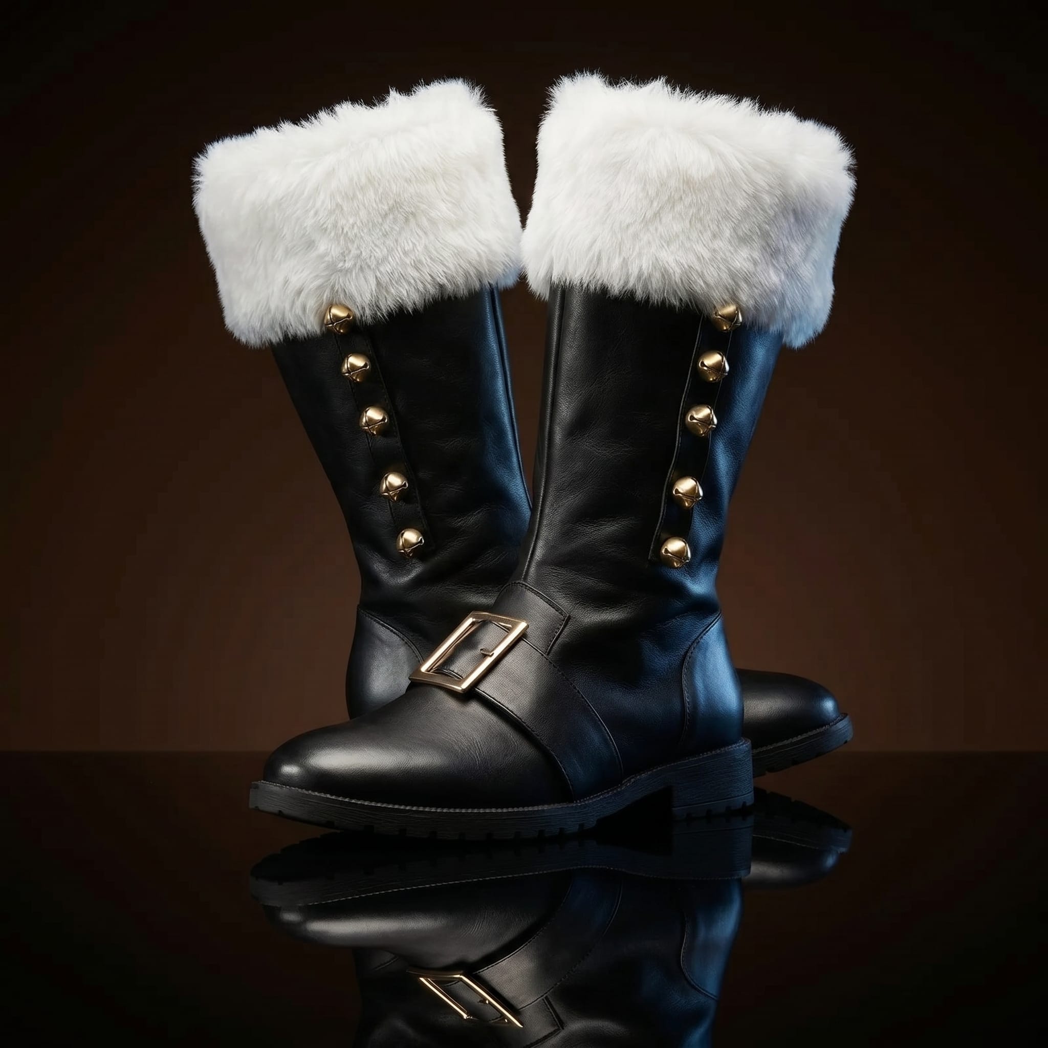 Personaliza las botas de Papá Noel con cascabeles laterales