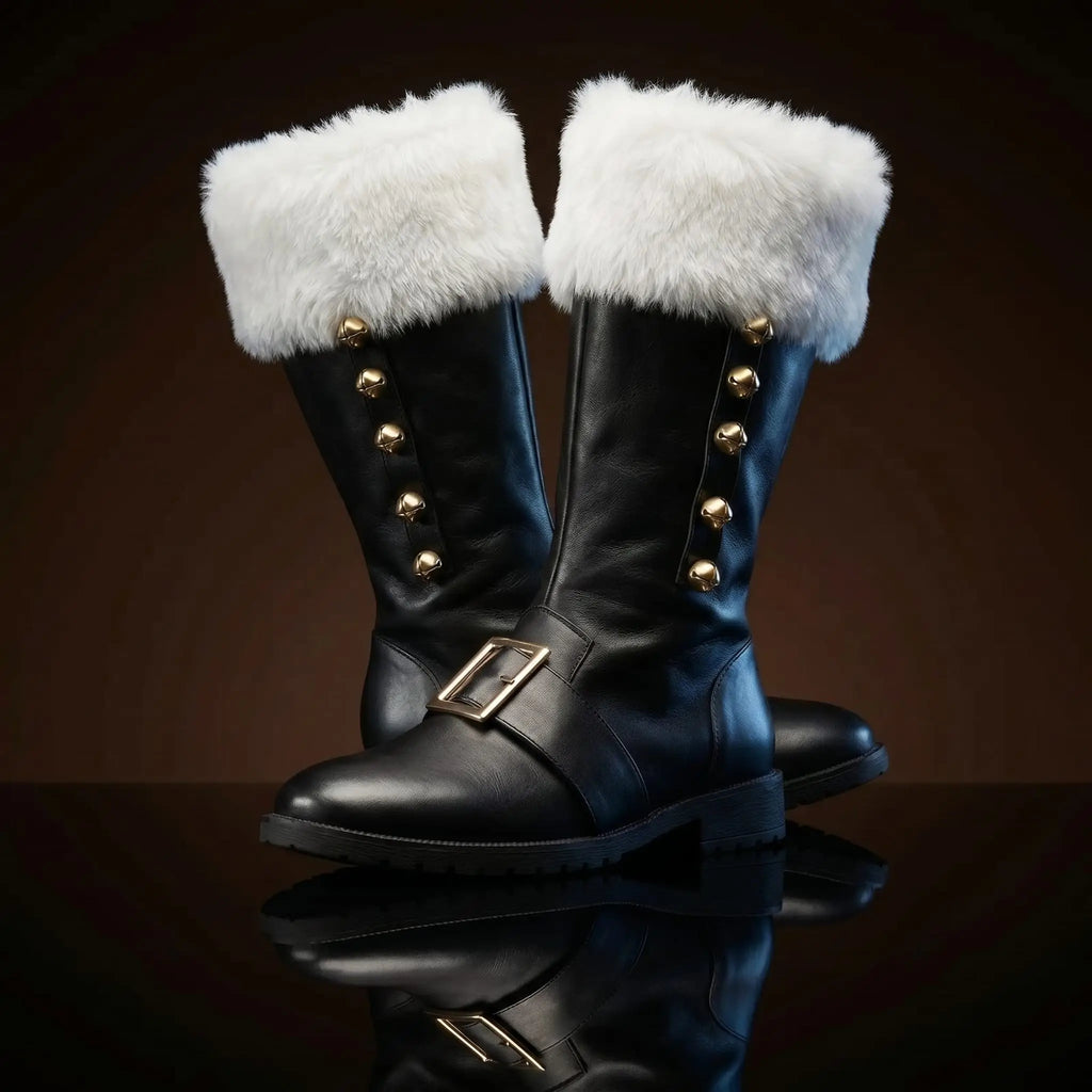 Customize Santa Claus Boots with Side Jingle Bells