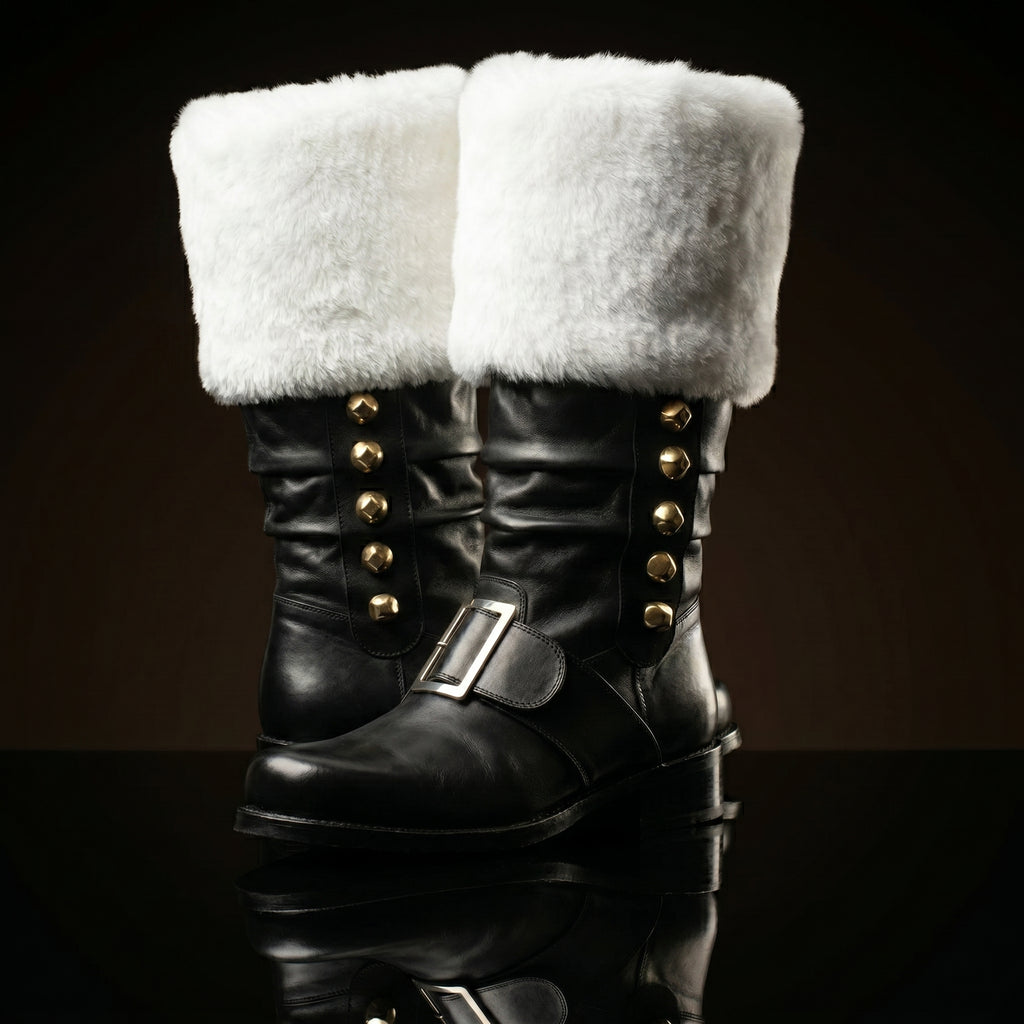 Customize Santa Claus Boots with Side Jingle Bells