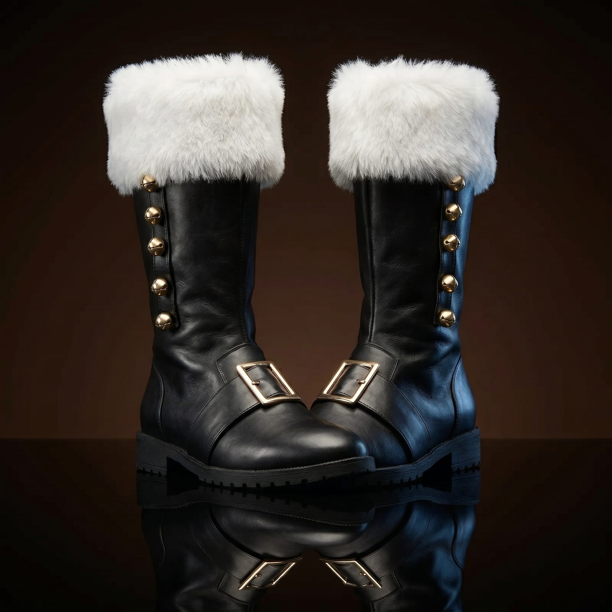Personaliza las botas de Papá Noel con cascabeles laterales