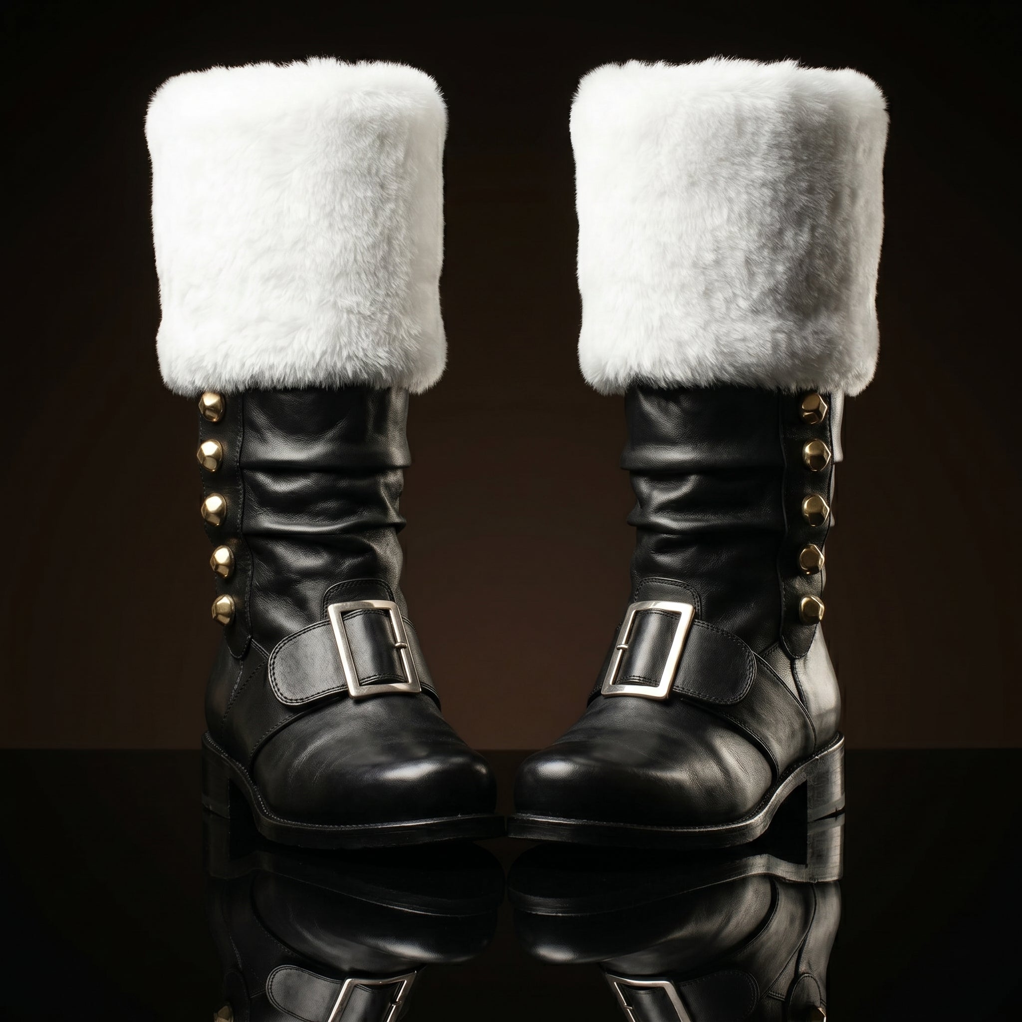 Customize Santa Claus Boots with Side Jingle Bells