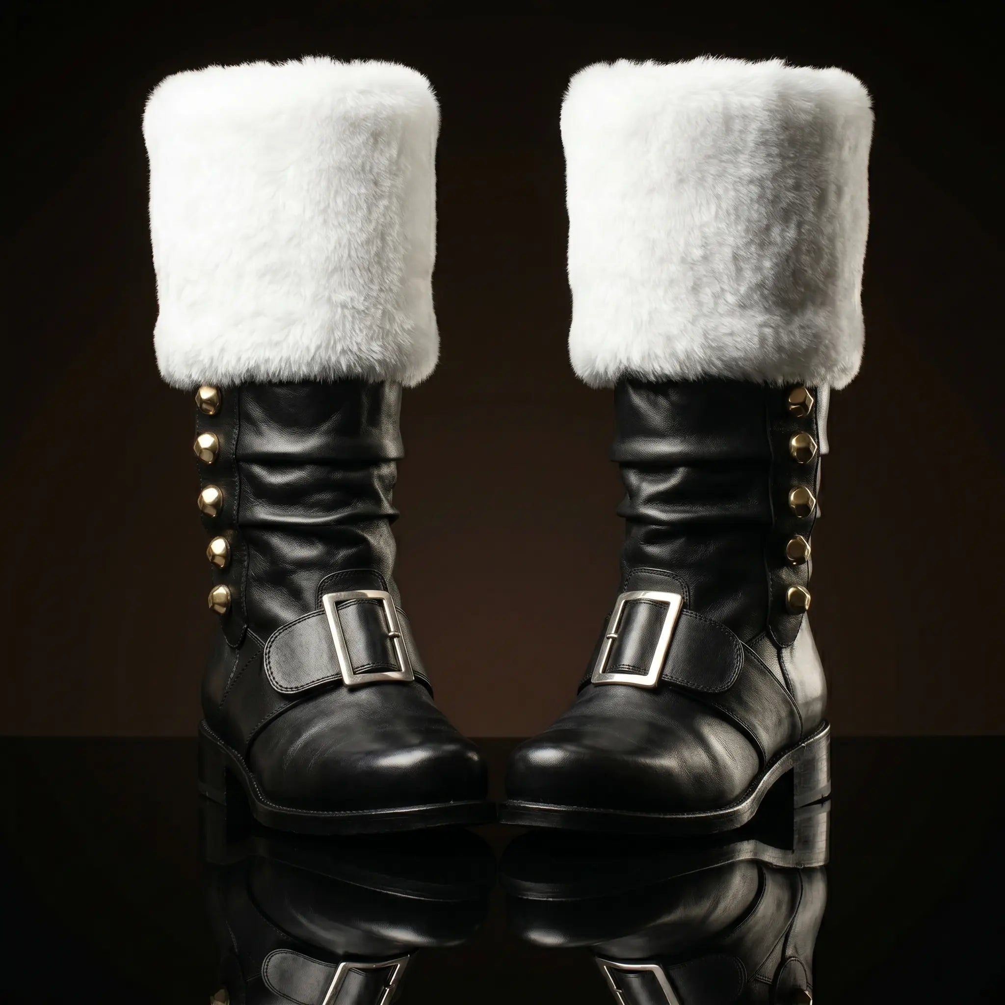 Customize Santa Claus Boots with Side Jingle Bells