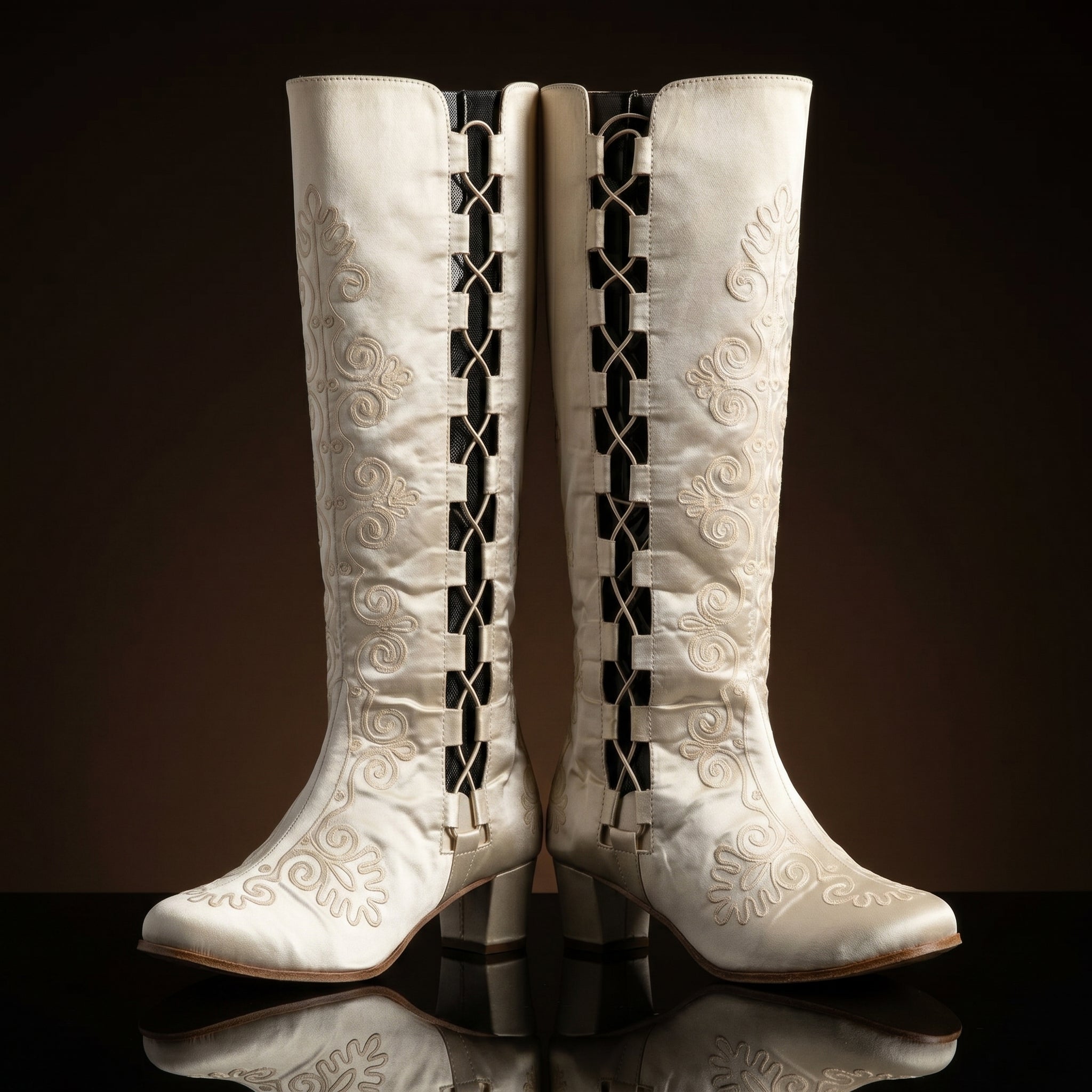 Customize 60s & 70s Gogo Gladiator Embroidered Boots (Custom Order Only)
