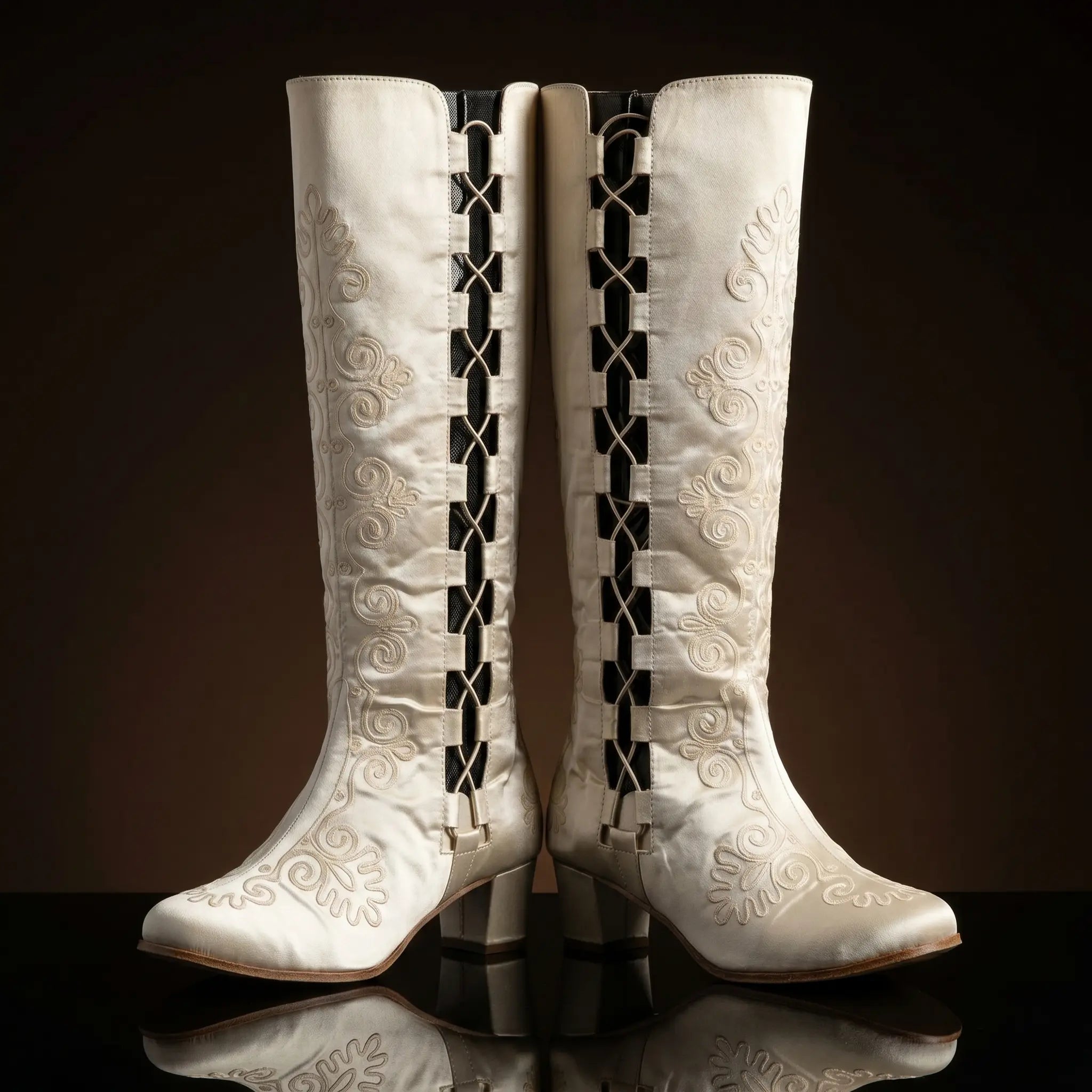 Customize 60s & 70s Gogo Gladiator Embroidered Boots (Custom Order Only)