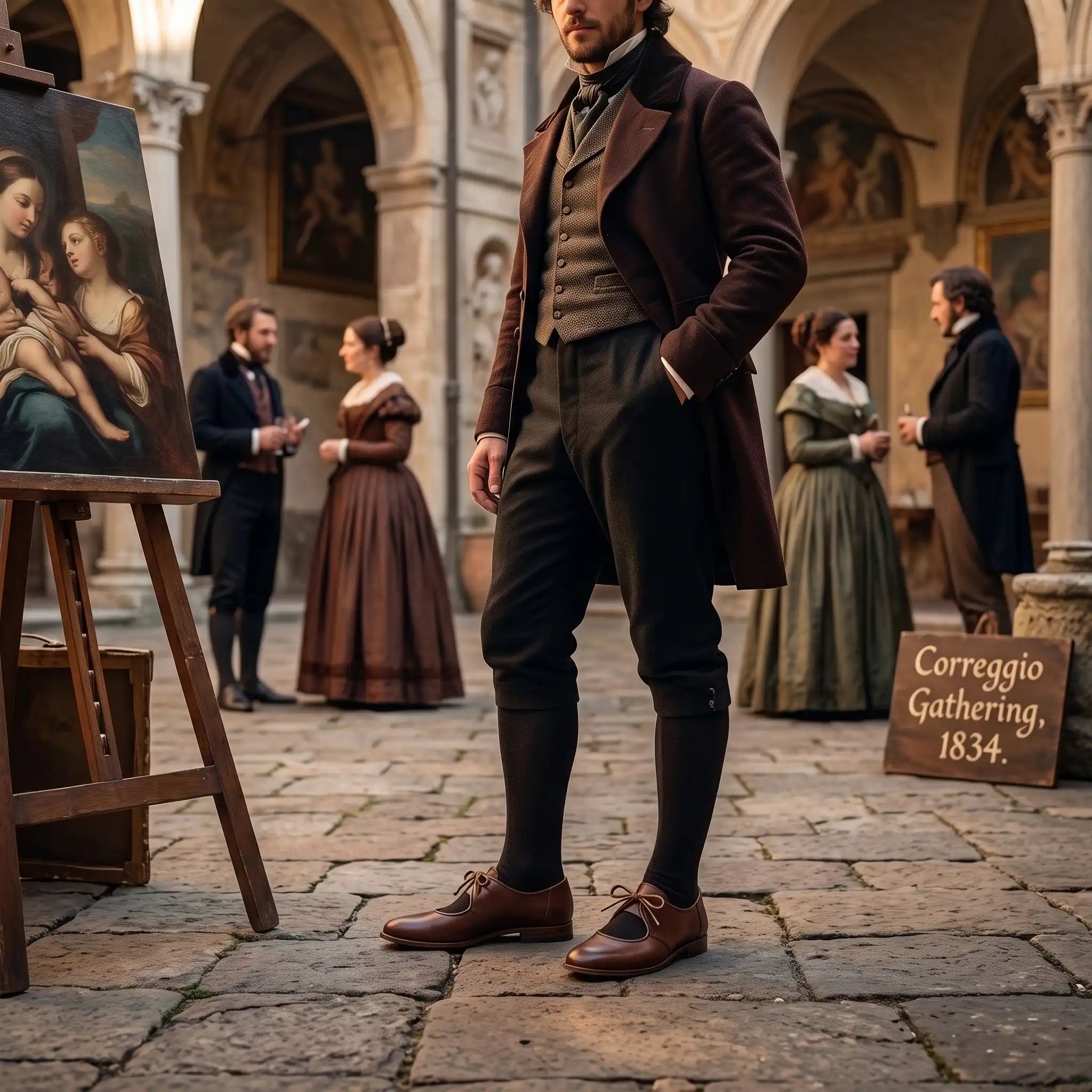 The Allegri Flat — Renaissance Tie Shoes