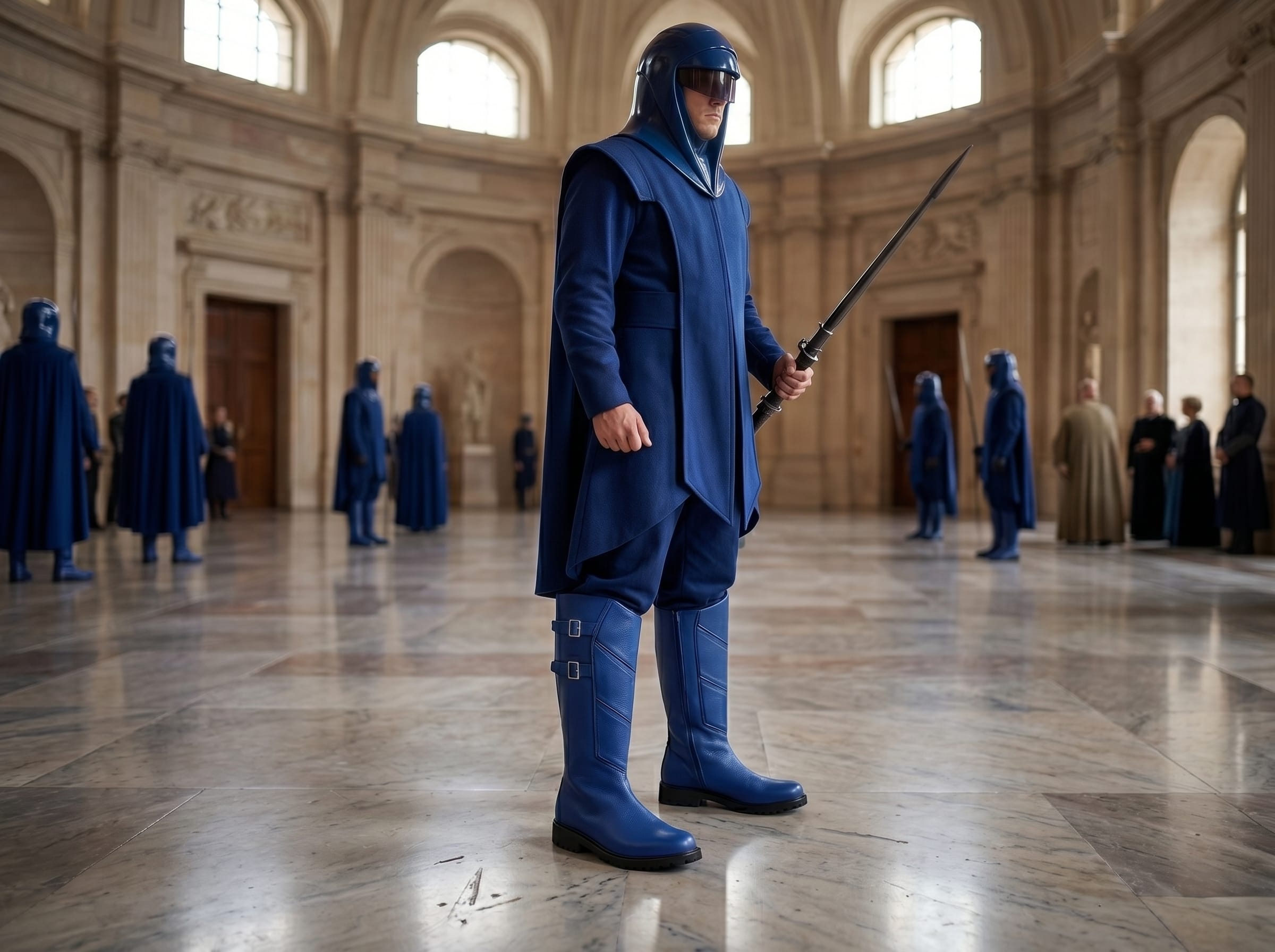 Personaliza las botas azules de cosplay de la Guardia del Senado de Star Wars