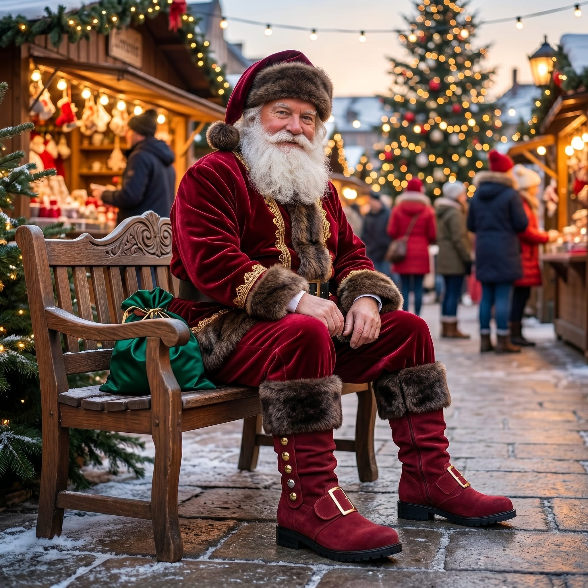 Personaliza las botas de Papá Noel con cascabeles laterales