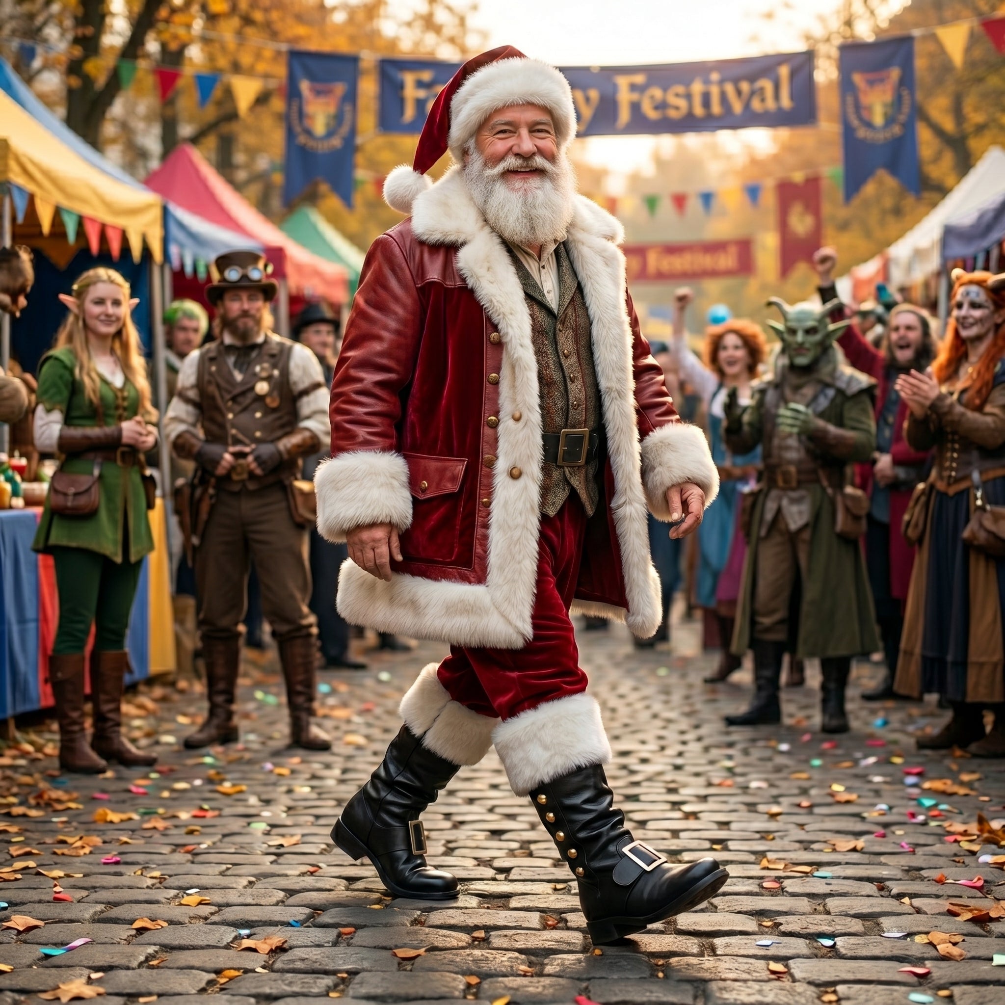 Customize Santa Claus Boots with Side Jingle Bells