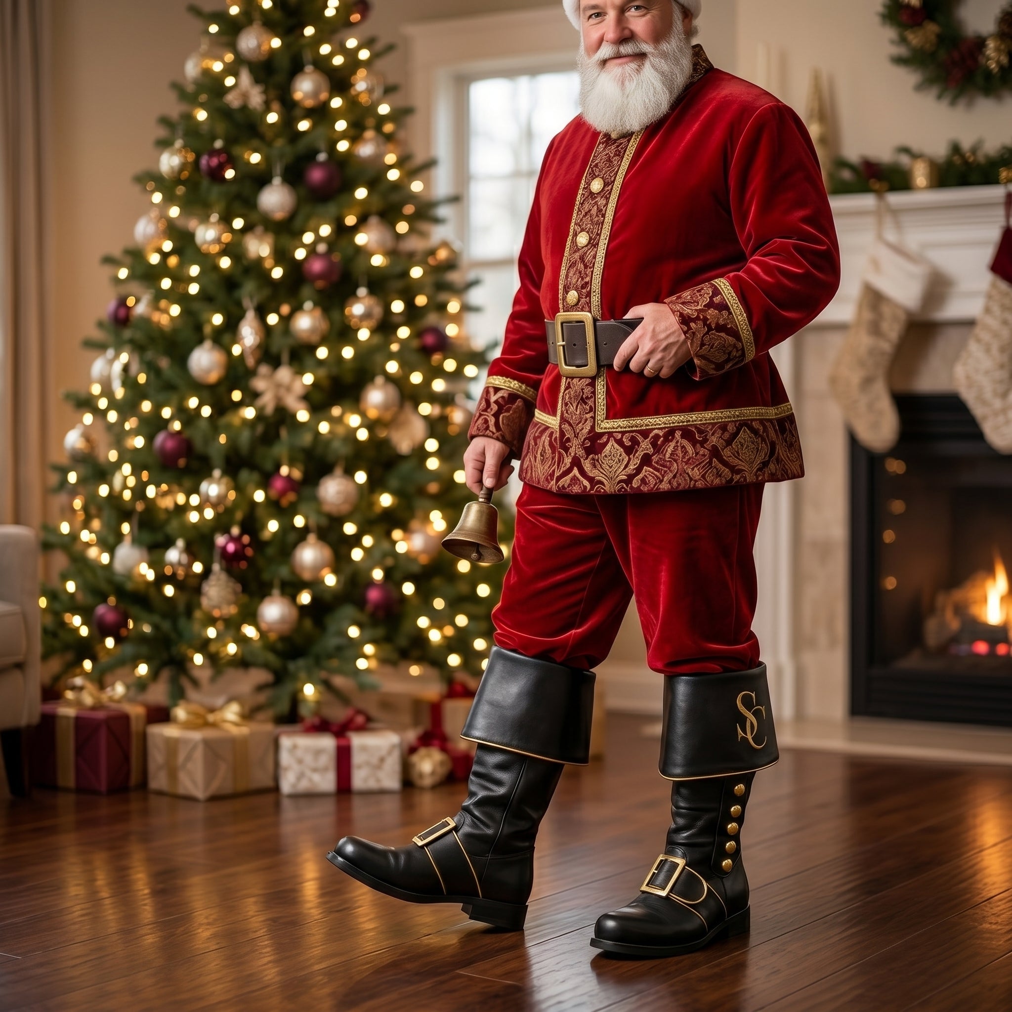 Botas de Papá Noel bordadas personalizadas