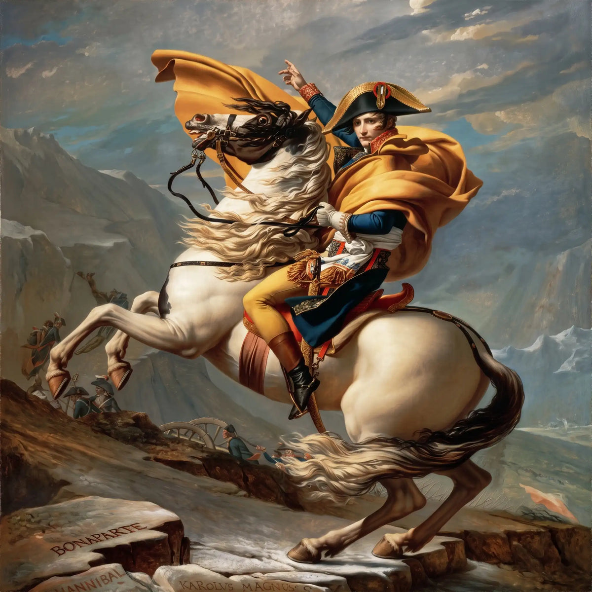 Napoleon Crossing the Alps — Jacques-Louis David, 1801