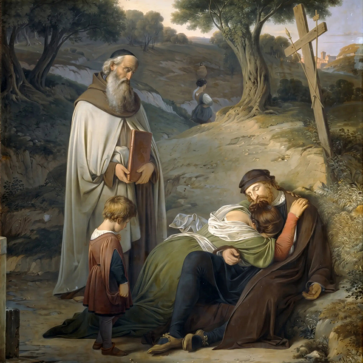 Death of Correggio — Octave Tassaert, 1834