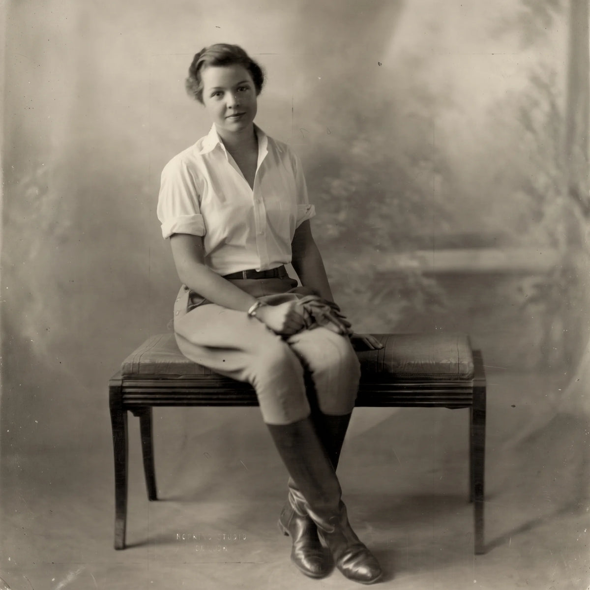 Portrait of an Equestrienne — Hopkins Studio, c. 1920s
