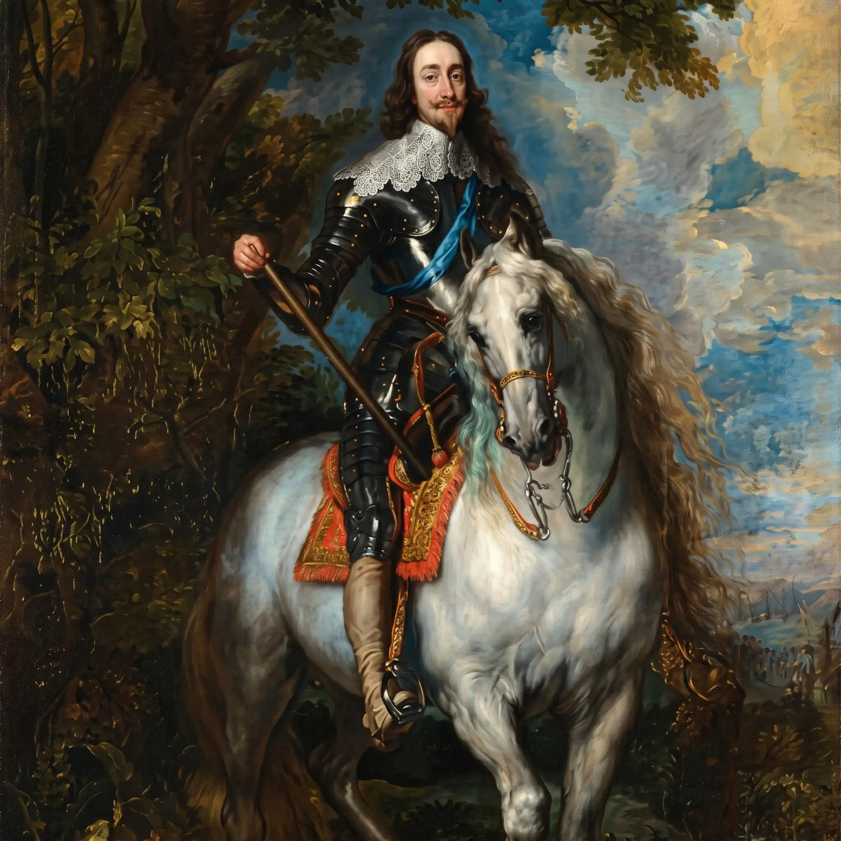 Charles I (1600–49) with M. de St Antoine — Anthony van Dyck, 1633