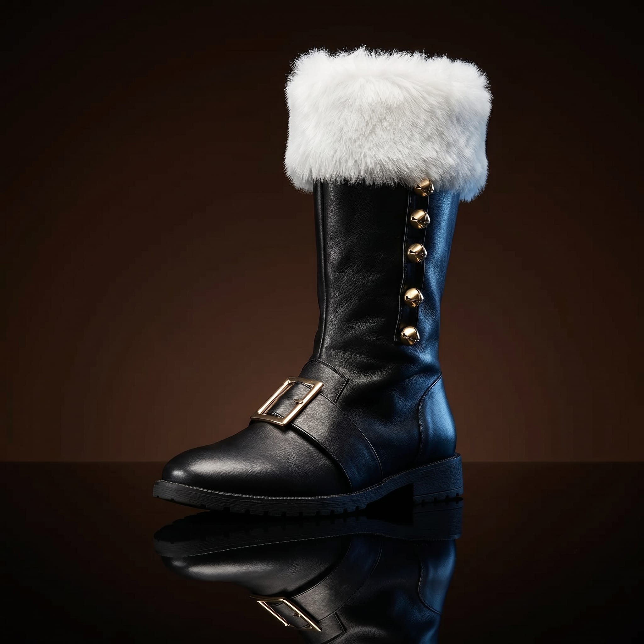 Personaliza las botas de Papá Noel con cascabeles laterales