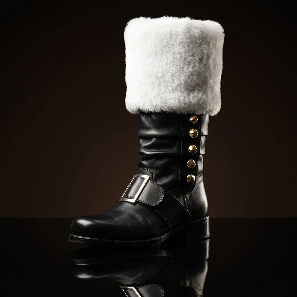 Customize Santa Claus Boots with Side Jingle Bells