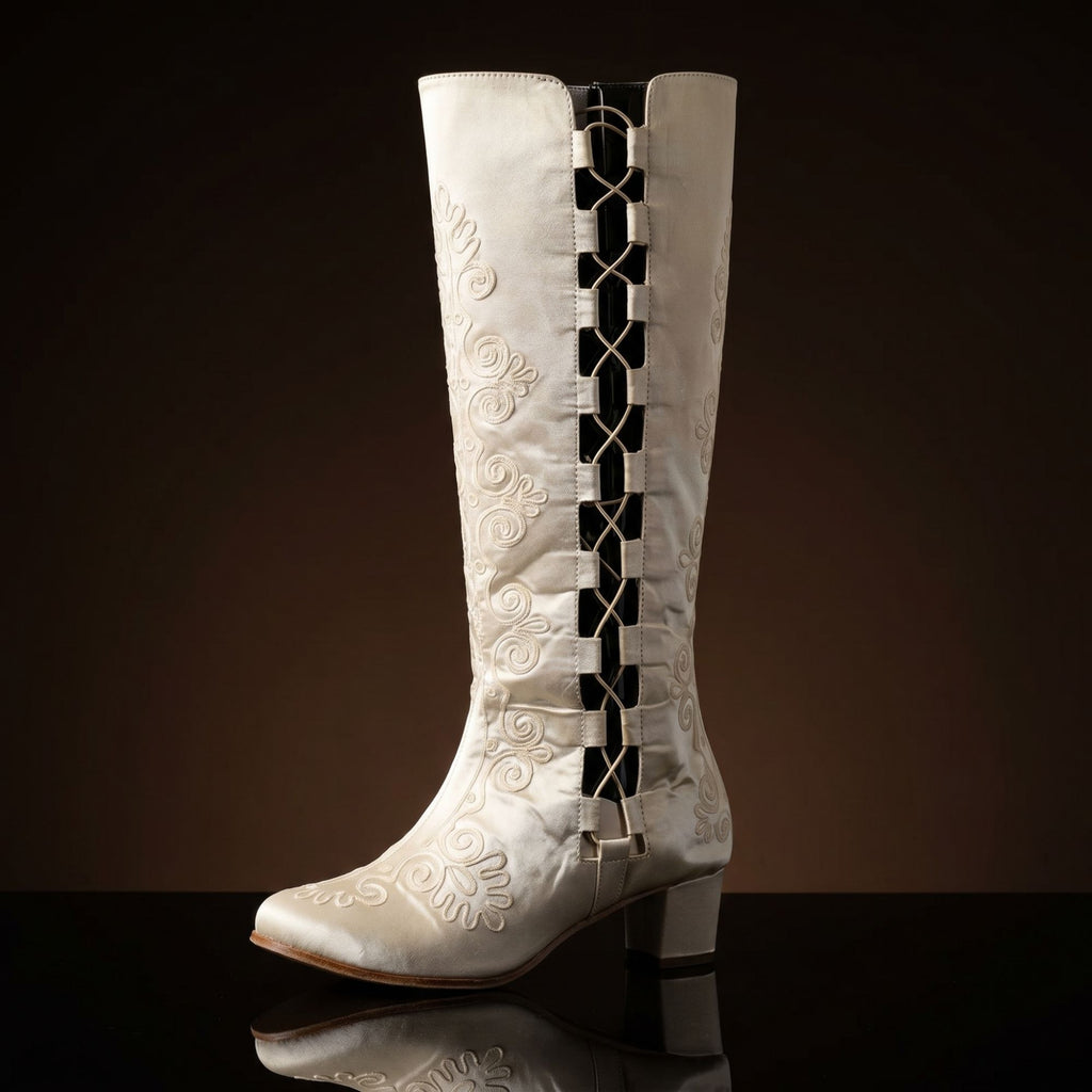 Customize 60s & 70s Gogo Gladiator Embroidered Boots (Custom Order Only)