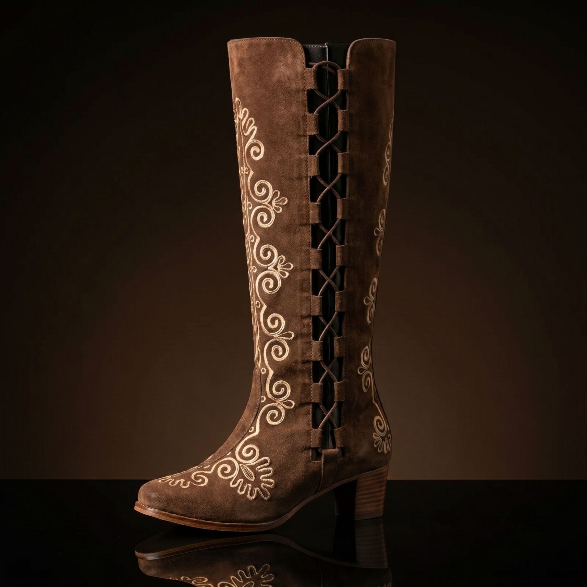Customize 60s & 70s Gogo Gladiator Embroidered Boots (Custom Order Only)