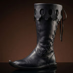 Customize Men's Lace Up Viking custom Boots, Medieval High Boots, Pirate Captain Leather Boots