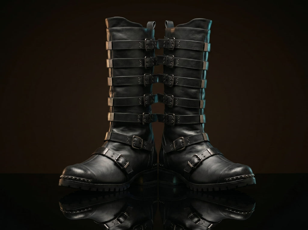 Customize Multiple Buckle Steampunk Boots