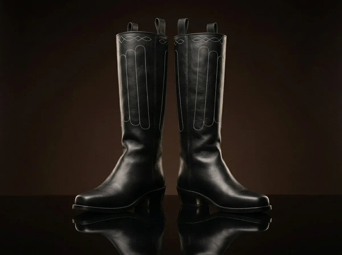 Botas altas estilo catedral de la Guerra Civil, del siglo XVIII, personalizadas.