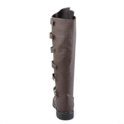 noirtide Custom-Made Multi-Buckle Knee High Renaissance Boots